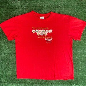 Vintage 90s Rainforest Cafe Shirt Animal Slogan Cute Red Tee